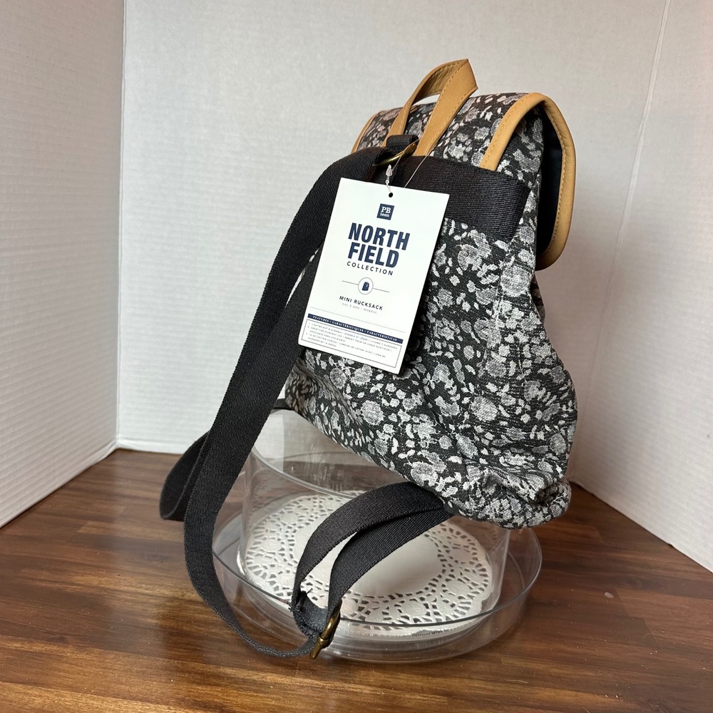 Pottery Barn PBteen North Field Collection Mini Rucksack GrayFloral Backpack NWT - Picture 7 of 10
